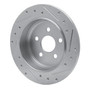 DFC Brake Rotor - Drilled and Slotted - Silver 631-39014L