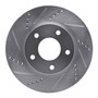 DFC Brake Rotor - Drilled and Slotted - Silver 631-40024L