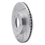 DFC Brake Rotor - Drilled and Slotted - Silver 631-40024L