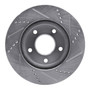 DFC Brake Rotor - Drilled and Slotted - Silver 631-40024L