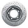 DFC Brake Rotor - Drilled and Slotted - Silver 631-40057L