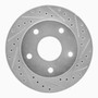 DFC Brake Rotor - Drilled and Slotted - Silver 631-40077R