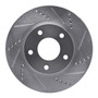 DFC Brake Rotor - Drilled and Slotted - Silver 631-40024R