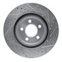 DFC Brake Rotor - Drilled and Slotted - Silver 631-39015L