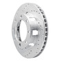 DFC Brake Rotor - Drilled and Slotted - Silver 631-40048L