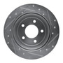 DFC Brake Rotor - Drilled and Slotted - Silver 631-40083L