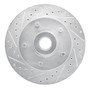 DFC Brake Rotor - Drilled and Slotted - Silver 631-40061L