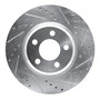 DFC Brake Rotor - Drilled and Slotted - Silver 631-39015R