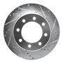DFC Brake Rotor - Drilled and Slotted - Silver 631-40110R