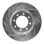 DFC Brake Rotor - Drilled and Slotted - Silver 631-40110R