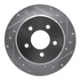 DFC Brake Rotor - Drilled and Slotted - Silver 631-40083R
