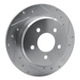 DFC Brake Rotor - Drilled and Slotted - Silver 631-40083R