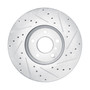 DFC Brake Rotor - Drilled and Slotted - Silver 631-32018L