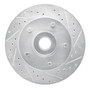 DFC Brake Rotor - Drilled and Slotted - Silver 631-40061R