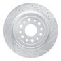 DFC Brake Rotor - Drilled and Slotted - Silver 631-40121R