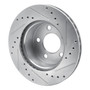 DFC Brake Rotor - Drilled and Slotted - Silver 631-42022L