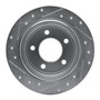 DFC Brake Rotor - Drilled and Slotted - Silver 631-40012R
