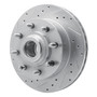 DFC Brake Rotor - Drilled and Slotted - Silver 631-40086L