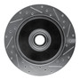 DFC Brake Rotor - Drilled and Slotted - Silver 631-40086L