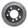 DFC Brake Rotor - Drilled and Slotted - Silver 631-40038R