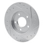 DFC Brake Rotor - Drilled and Slotted - Silver 631-45006L