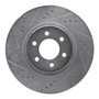DFC Brake Rotor - Drilled and Slotted - Silver 631-40013L