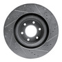 DFC Brake Rotor - Drilled and Slotted - Silver 631-40013L