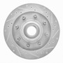 DFC Brake Rotor - Drilled and Slotted - Silver 631-40086R