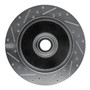 DFC Brake Rotor - Drilled and Slotted - Silver 631-40086R