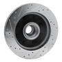 DFC Brake Rotor - Drilled and Slotted - Silver 631-40086R