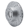 DFC Brake Rotor - Drilled and Slotted - Silver 631-40114L