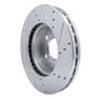 DFC Brake Rotor - Drilled and Slotted - Silver 631-40114L