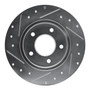 DFC Brake Rotor - Drilled and Slotted - Silver 631-45006R