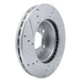 DFC Brake Rotor - Drilled and Slotted - Silver 631-40114R