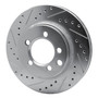 DFC Brake Rotor - Drilled and Slotted - Silver 631-40053L