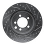 DFC Brake Rotor - Drilled and Slotted - Silver 631-40053L