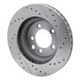 DFC Brake Rotor - Drilled and Slotted - Silver 631-40053L