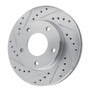 DFC Brake Rotor - Drilled and Slotted - Silver 631-46004L