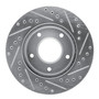 DFC Brake Rotor - Drilled and Slotted - Silver 631-46004L
