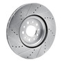 DFC Brake Rotor - Drilled and Slotted - Silver 631-42013R
