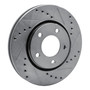 DFC Brake Rotor - Drilled and Slotted - Silver 631-40091R