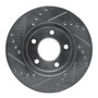 DFC Brake Rotor - Drilled and Slotted - Silver 631-40091R