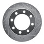 DFC Brake Rotor - Drilled and Slotted - Silver 631-40072R