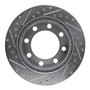 DFC Brake Rotor - Drilled and Slotted - Silver 631-40072R
