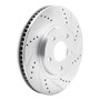 DFC Brake Rotor - Drilled and Slotted - Silver 631-45008R