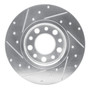 DFC Brake Rotor - Drilled and Slotted - Silver 631-42014R