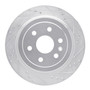 DFC Brake Rotor - Drilled and Slotted - Silver 631-46045R