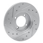DFC Brake Rotor - Drilled and Slotted - Silver 631-43000R