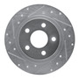 DFC Brake Rotor - Drilled and Slotted - Silver 631-45009L