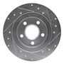 DFC Brake Rotor - Drilled and Slotted - Silver 631-45009L
